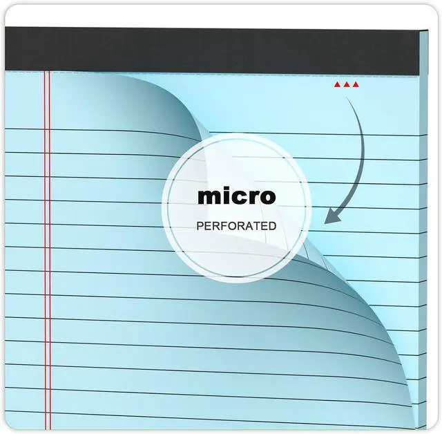 Alt view image 5 of 7 - AILZFEI 6pcs Small Note Pad 5x8 College Ruled Blue Legal Pads Paper Notepads 6 Pack Study Back Writing Pads 5 x 8 Legal Pads Perforated Narrow Ruled Pads of Paper Blue