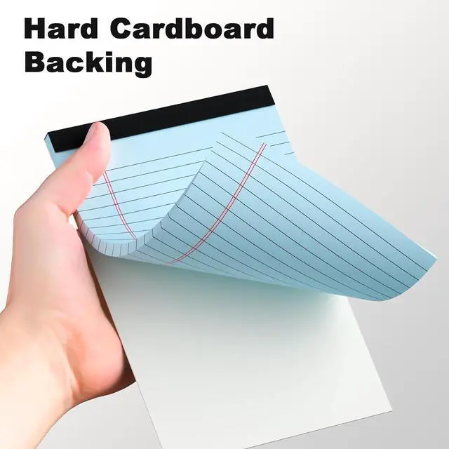 Alt view image 6 of 7 - AILZFEI 6pcs Small Note Pad 5x8 College Ruled Blue Legal Pads Paper Notepads 6 Pack Study Back Writing Pads 5 x 8 Legal Pads Perforated Narrow Ruled Pads of Paper Blue