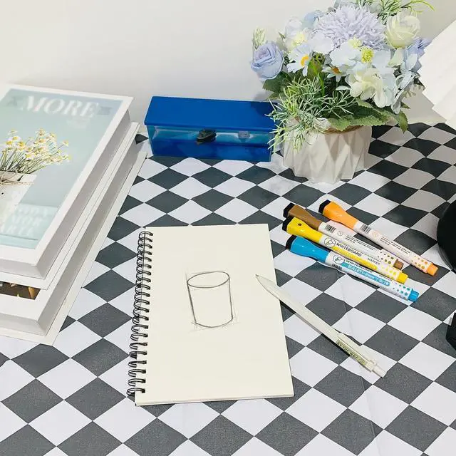 Alt view image 4 of 7 - DSTELIN Blank Spiral Notebook, 2-Pack, Soft Cover, Sketch book, 100 Pages / 50 Sheets, 7.5 inch x 5.1 inch, 100GSM, (Black)