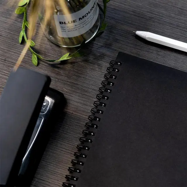 Alt view image 5 of 7 - DSTELIN Blank Spiral Notebook, 2-Pack, Soft Cover, Sketch book, 100 Pages / 50 Sheets, 7.5 inch x 5.1 inch, 100GSM, (Black)