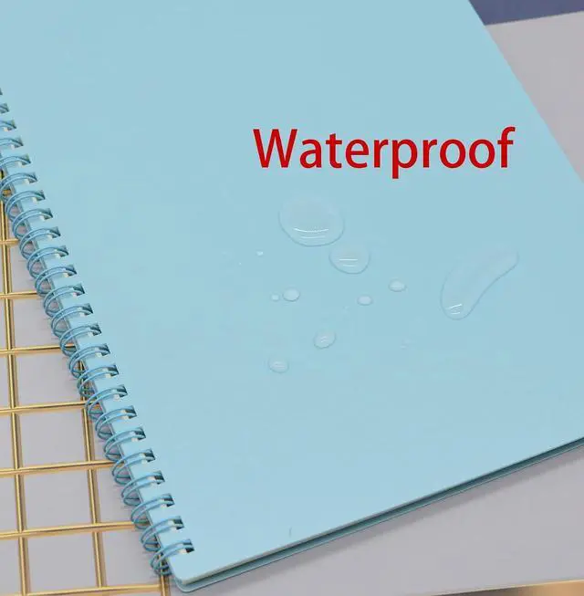 Alt view image 3 of 7 - Yansanido Spiral Notebook, 4 Pcs 8.3 Inch x 5.9 Inch A5 Thick Plastic Hardcover 7mm College Ruled 4 Color 80 Sheets -160 Pages Journals for Study and Notes (4)