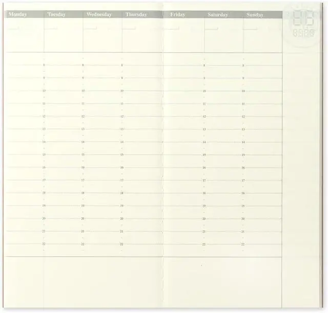 Alt view image 3 of 7 - Traveler's Notebook, Refill, Vertical Weekly Free, Regular Size, 14379006