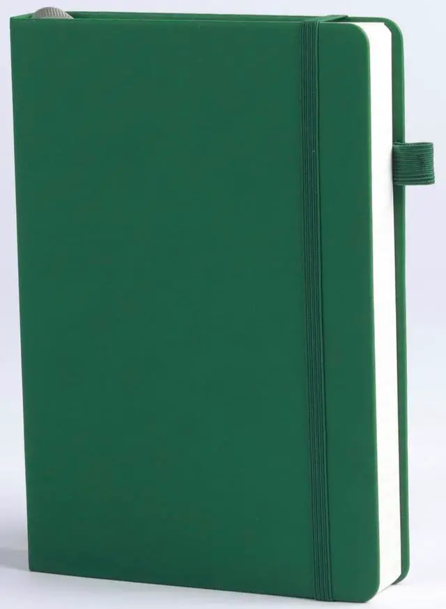 Main image of Thick Bullet Notebook with 366 Numbered Pages, A5 Dotted Journal for Writing with 100GSM Dot Grid Paper, Hardcover Leather Notebooks for Women Men School Note Taking Office Work Diary, 5.7"x8.3",Green