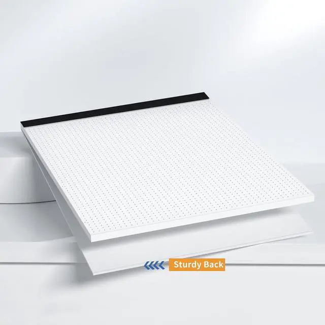Alt view image 4 of 7 - AILZFEI Dot Grid Desk Notepad 2 Pack 8.5 x 11 Dot Paper Pad, 30 Sheets per Pad, White, 5x5 (5 Dots per inch), Easy-Tear Perforations, 8.5"x11" Dot Grid Paper Note Pad