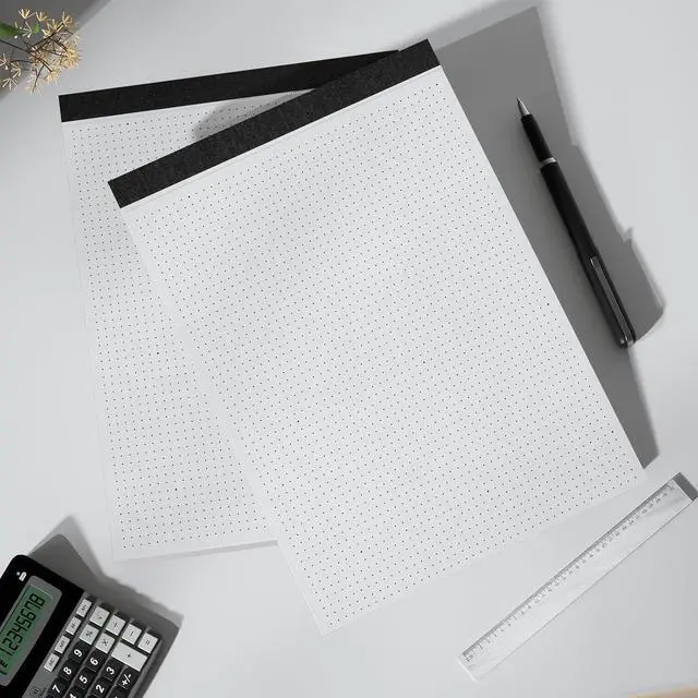 Alt view image 7 of 7 - AILZFEI Dot Grid Desk Notepad 2 Pack 8.5 x 11 Dot Paper Pad, 30 Sheets per Pad, White, 5x5 (5 Dots per inch), Easy-Tear Perforations, 8.5"x11" Dot Grid Paper Note Pad
