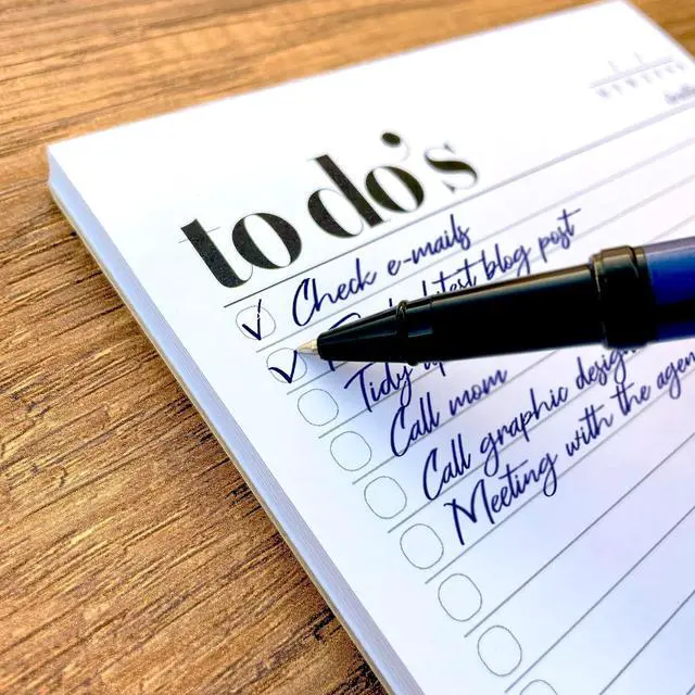 Alt view image 3 of 6 - HADIGU To Do List Notepad A5 Size (8.3"x5.8") Premium Thick Paper With Cardboard Back Support, Undated Daily Planner Notepad, Daily To Do List Notebook, Ruled Pages, Checkboxes, Deadline Column.