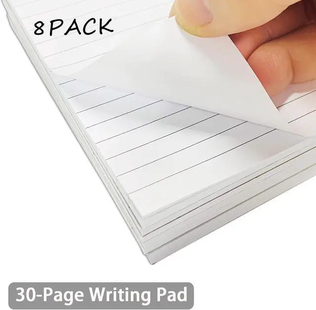 Alt view image 3 of 7 - Nichela 8 Pcs Note Pads Refills 3 x 5 inches Memo Small Notebook Writing Pads with 30 Sheets Each Pad College Ruled Lined Paper NotePads White
