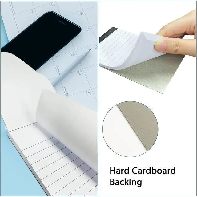 Alt view image 5 of 7 - Nichela 8 Pcs Note Pads Refills 3 x 5 inches Memo Small Notebook Writing Pads with 30 Sheets Each Pad College Ruled Lined Paper NotePads White
