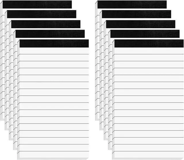 Main image of 10 Pcs Note Pads Refills 3 x 5 inches Memo Small Notebook Writing Pads with 30 Sheets Each Pad College Ruled Lined Paper NotePads White