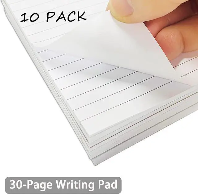 Alt view image 3 of 7 - 10 Pcs Note Pads Refills 3 x 5 inches Memo Small Notebook Writing Pads with 30 Sheets Each Pad College Ruled Lined Paper NotePads White