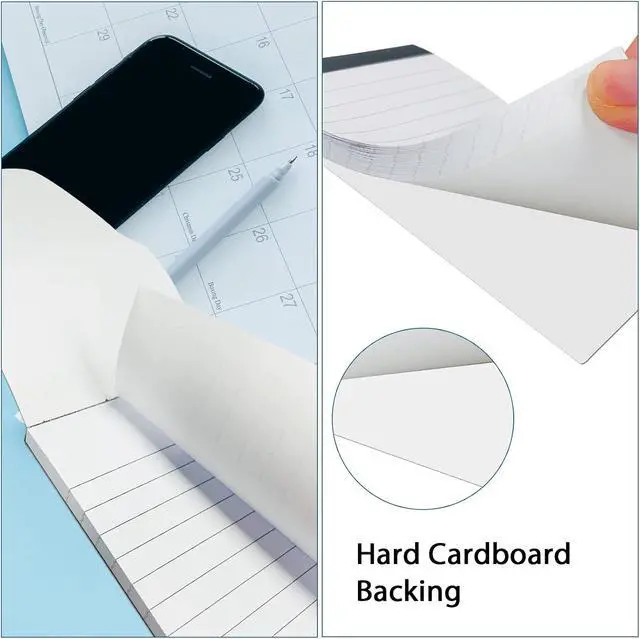 Alt view image 4 of 6 - 6 Pcs Note Pads Refills 3 x 5 inches Memo Small Notebook Writing Pads with 30 Sheets Each Pad College Ruled Lined Paper NotePads White