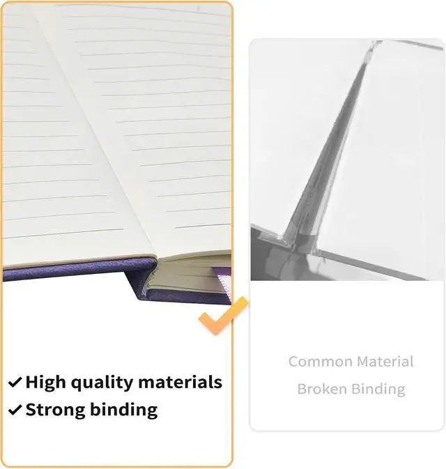 Alt view image 4 of 6 - Mlife A6 Small Journal Notebook, Lined Pocket Notebook with Pen Holder, Mini Notebook Hardcover, 192 Pages, 3.9 inches * 5.5 inches Journal for Women and Man (3Pack Grey)
