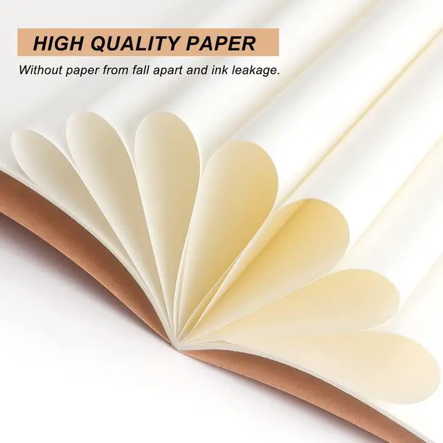 Alt view image 4 of 7 - ZZTX 4 Pack Blank Kraft Notebooks A5, 36 Pages, 8.3 X 5.5 Inch