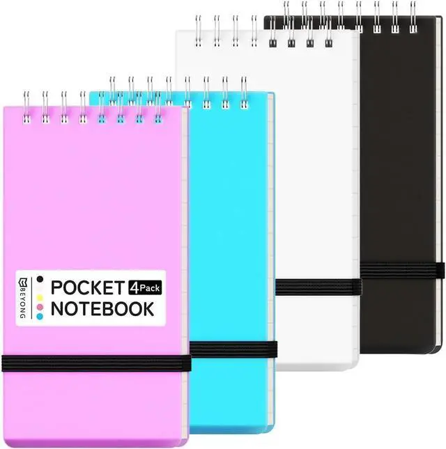 Main image of BEYONG Notebook Pocket, Small Mini Spiral Notepad 3x5