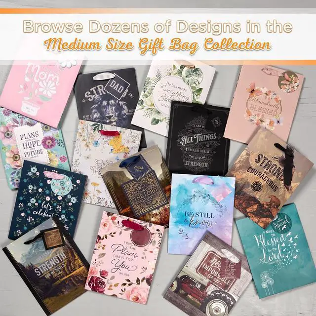 Alt view image 6 of 7 - Christian Art Gifts Medium Gift Bag with Tissue Paper, Proverbs 3:5