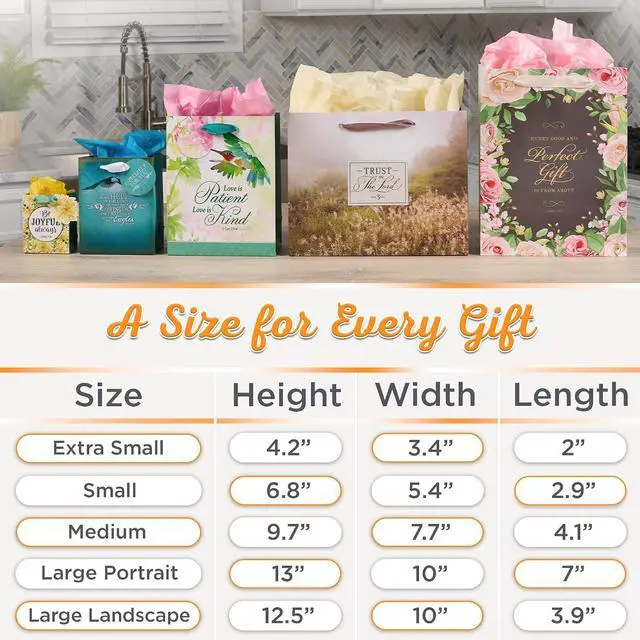 Alt view image 7 of 7 - Christian Art Gifts Medium Gift Bag with Tissue Paper, Proverbs 3:5