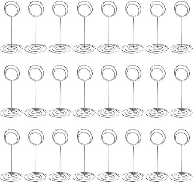 Main image of TecUnite 24 pcs 3.35 Inch Picture Clips Table Place Photos Card Holder