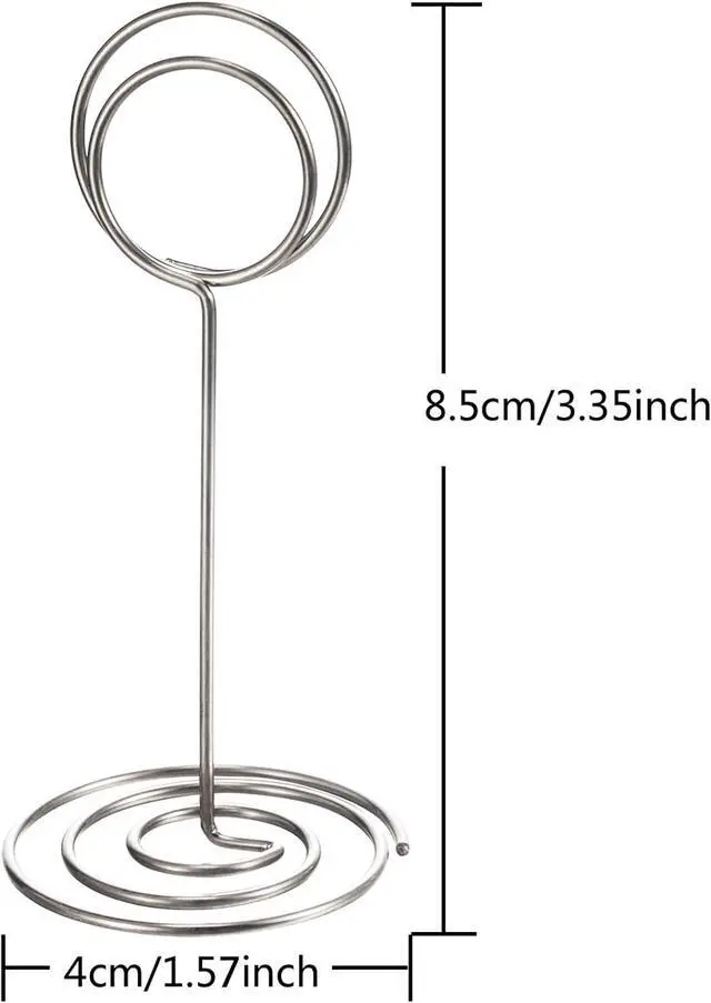 Alt view image 4 of 7 - TecUnite 24 pcs 3.35 Inch Picture Clips Table Place Photos Card Holder
