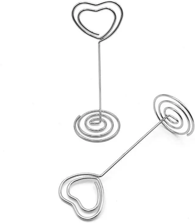 Alt view image 3 of 5 - 20 Pcs Silver Table Number Holders, 3.35" Wedding Place Card Stands