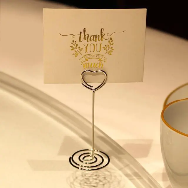 Alt view image 5 of 5 - 20 Pcs Silver Table Number Holders, 3.35" Wedding Place Card Stands