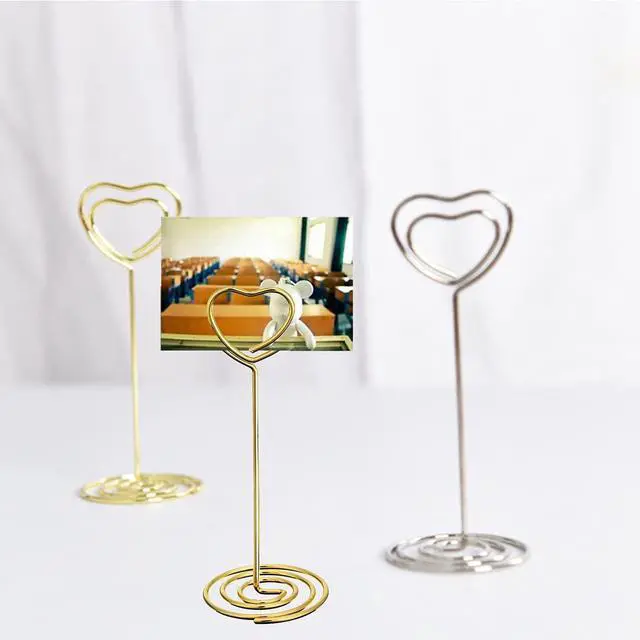 Alt view image 4 of 5 - 20 Pcs Gold Table Number Holders, 3.35" Wedding Place Card Stands