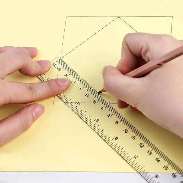 Alt view image 4 of 6 - Koogel 2 Pack Clear Plastic Ruler, 12 Inch Shatterproof Straight Ruler with Inches & Centimeters for School, Home & Office