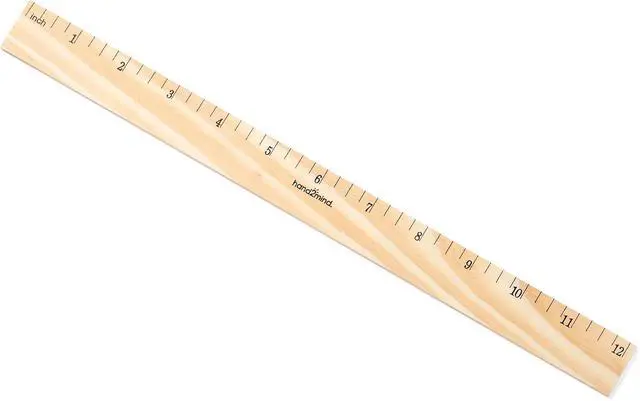 Alt view image 2 of 5 - hand2mind 12 inch Wood Rulers with 1/4 Divisions, Pack of 10