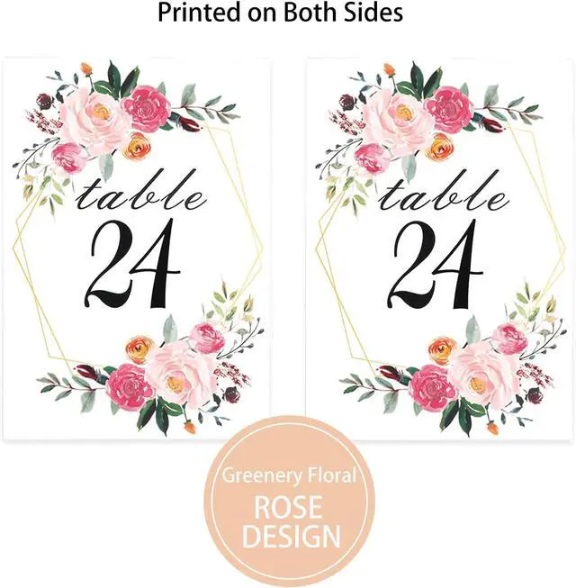 Alt view image 5 of 7 - 26 PCS Table Number Holder - Table Card Holder Stand Wire Photo Holder with 26 Pcs Floral Table Number Cards, Place Card Holder Stand for Weddings Party Office Paper Memo Menu Note Clips