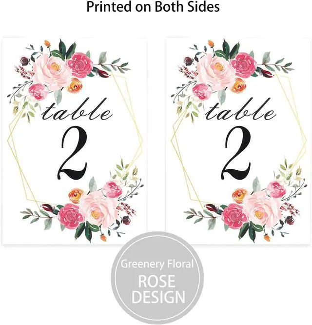Alt view image 5 of 7 - 26 PCS Table Number Holder - Table Card Holder Stand Wire Photo Holder with 26 Pcs Floral Table Number Cards, Place Card Holder Stand for Weddings Party Office Paper Memo Menu Note Clips