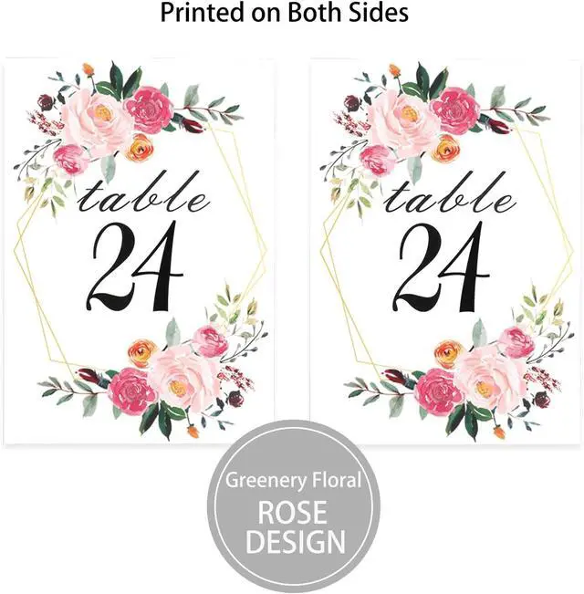 Alt view image 5 of 7 - 26 PCS Table Number Holder - Table Card Holder Stand Wire Photo Holder with 26 Pcs Floral Table Number Cards, Place Card Holder Stand for Weddings Party Office Paper Memo Menu Note Clips