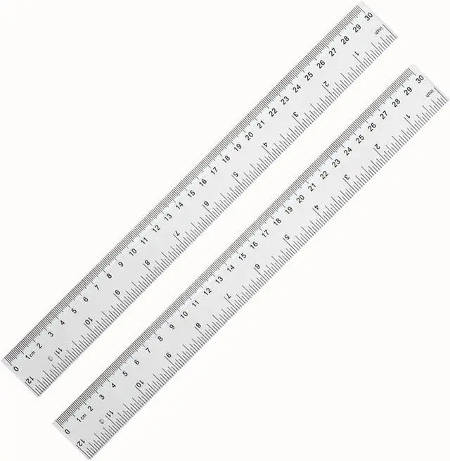 Main image of YouOKLight Plastic Ruler 30cm, Clear Ruler,Transparent Ruler 12 inch,Metric Ruler,Ruler 30cm for School,Transparent Straight rulers for Kids,and Office use,Drafting Tools,Measuring Tools,Pack of 2.
