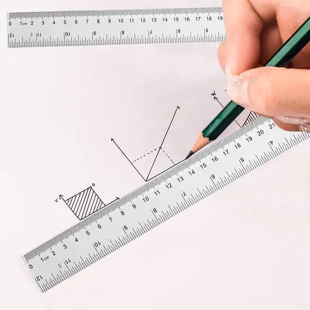 Alt view image 7 of 7 - YouOKLight Plastic Ruler 30cm, Clear Ruler,Transparent Ruler 12 inch,Metric Ruler,Ruler 30cm for School,Transparent Straight rulers for Kids,and Office use,Drafting Tools,Measuring Tools,Pack of 2.