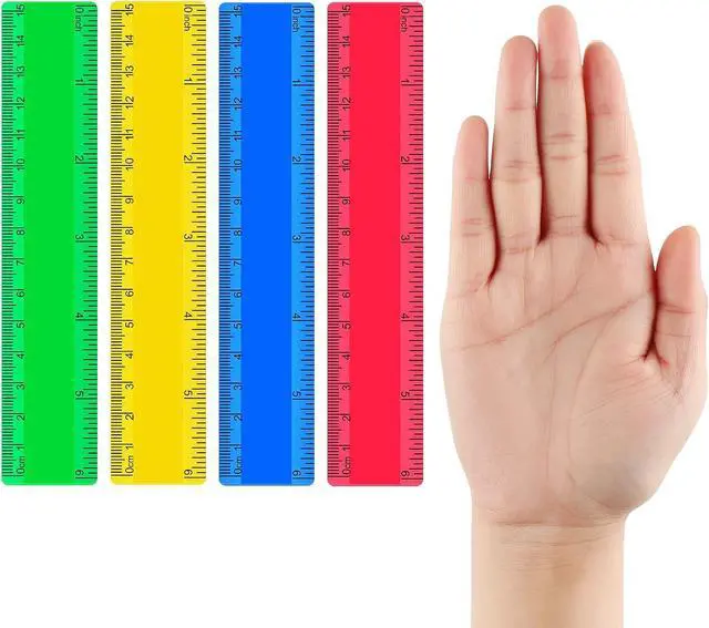 Alt view image 3 of 7 - 32 Pcs 6 Inch Small Rulers Bulk Plastic Mini Ruler for Kid Classroom School