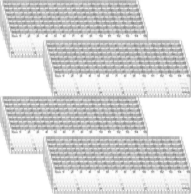 Main image of 32 Pcs 6 Inch Small Rulers Bulk Plastic Mini Ruler for Kid Classroom School