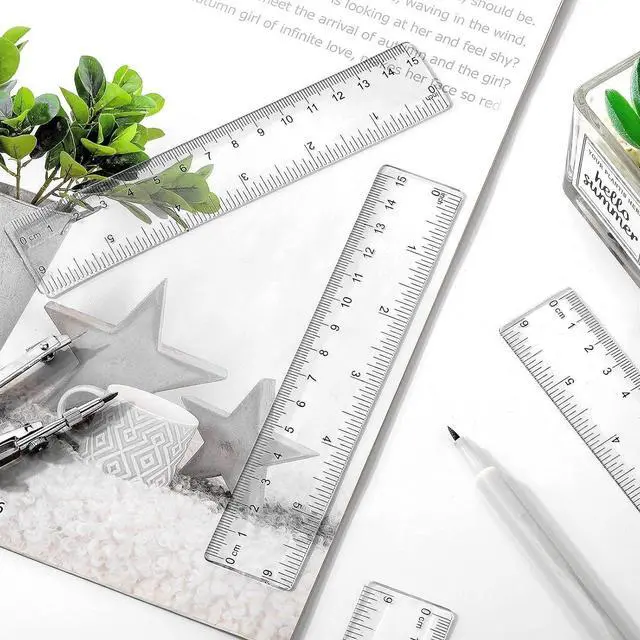 Alt view image 5 of 7 - 32 Pcs 6 Inch Small Rulers Bulk Plastic Mini Ruler for Kid Classroom School