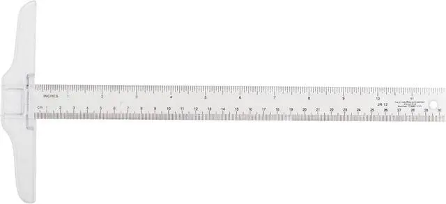 Main image of Westcott JR-12 Small Plastic T-Square for Drawing, DIY, Crafts, 12In/30cm