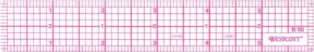 Main image of Westcott 8ths 6-Inch Beveled Transparent Ruler (B-50), Clear