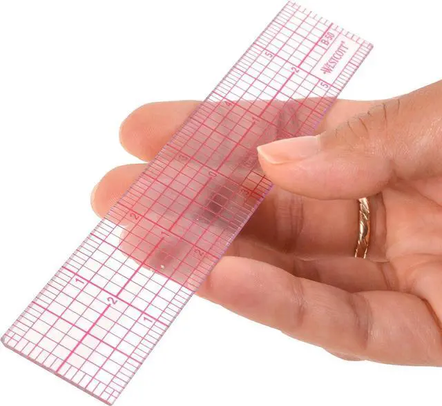Alt view image 3 of 4 - Westcott 8ths 6-Inch Beveled Transparent Ruler (B-50), Clear