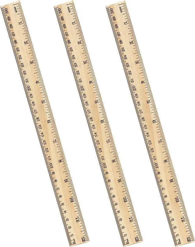 Main image of ZZTX 3 Pack Wooden Ruler 12 Inch30 cm)