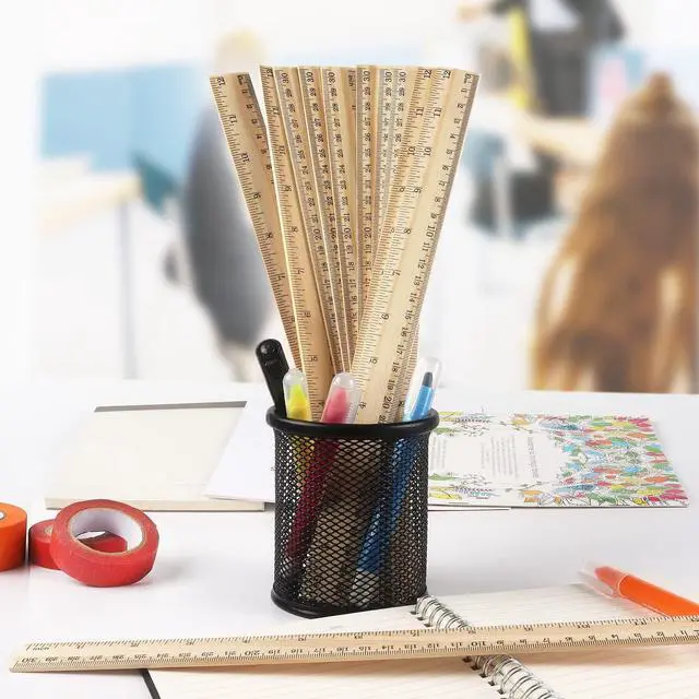 Alt view image 6 of 7 - ZZTX 3 Pack Wooden Ruler 12 Inch30 cm)