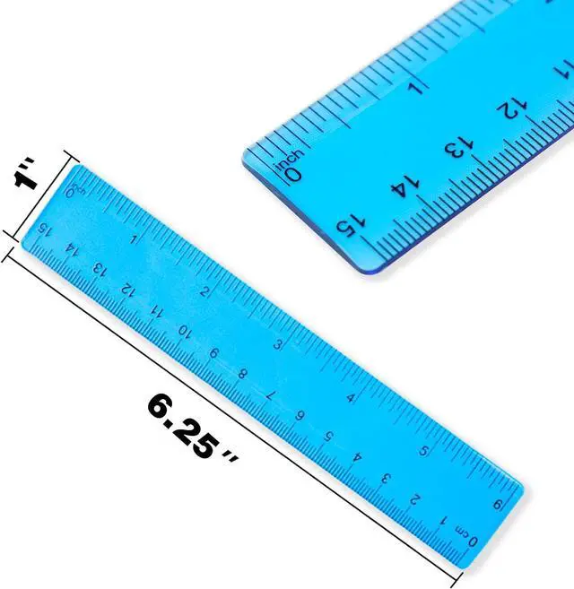 Alt view image 3 of 7 - 14 Pack 6 Inch Rulers for Kids, 7 Assorted Colors Small Ruler