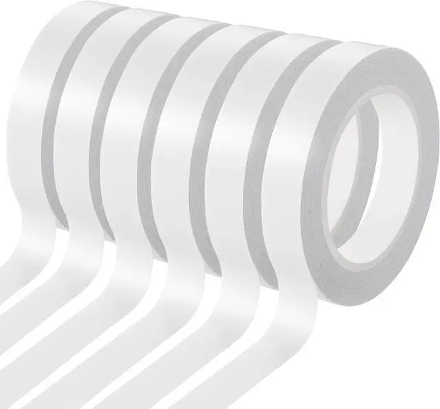 Main image of 6 Rolls Double Sided Tape for Crafts, Strong Double-Sided Tape, Artist Tape, Double-Sided Adhesive Tape for Arts, Card Making, Scrapbooking Supplies, Gift Wrapping (0.4 in X 26.25Ft)