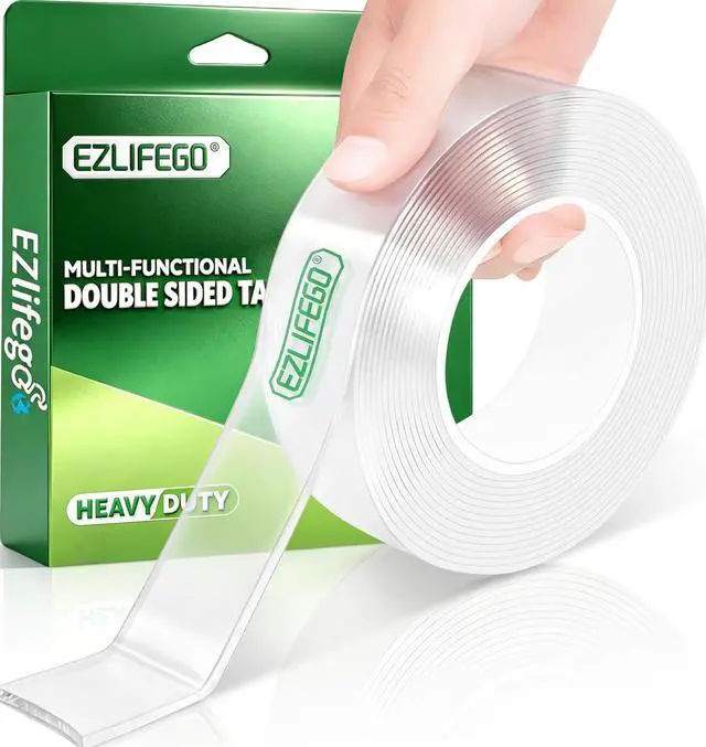 Main image of EZlifego Heavy Duty Invisible Bond Nano Double Sided Mounting Tape, 9.85FT