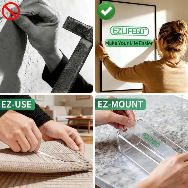 Alt view image 3 of 7 - EZlifego Heavy Duty Invisible Bond Nano Double Sided Mounting Tape, 9.85FT