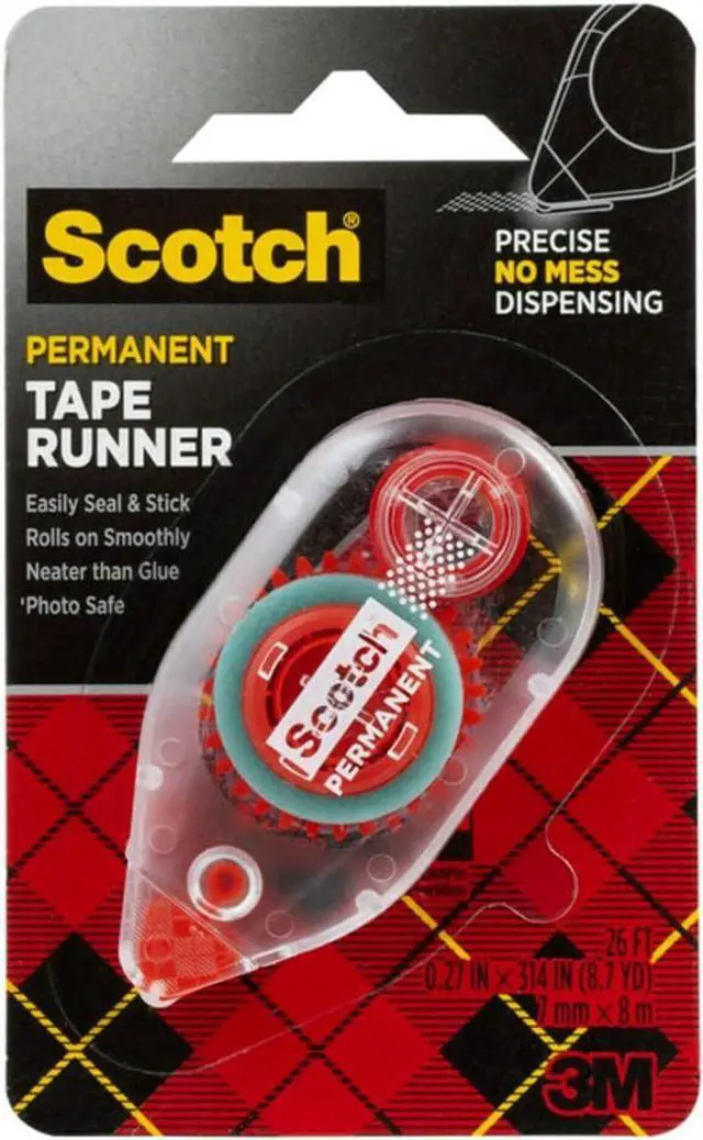 Alt view image 2 of 4 - Scotch Double Sided Tape Runner, 0.27 in x 26 ft., Perfect for Holiday Crafts, Gifts, and DIY, (Pack of 2)