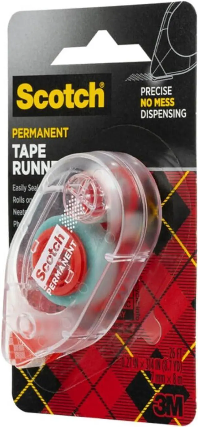 Alt view image 3 of 4 - Scotch Double Sided Tape Runner, 0.27 in x 26 ft., Perfect for Holiday Crafts, Gifts, and DIY, (Pack of 2)