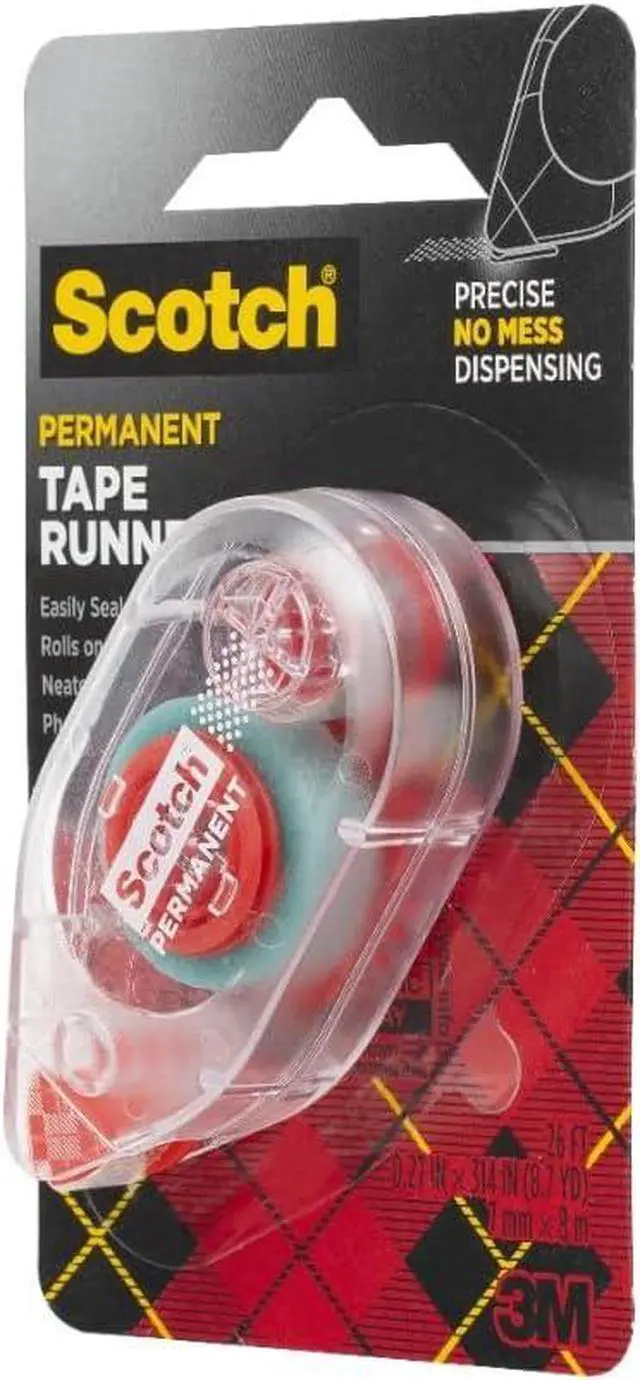 Alt view image 2 of 7 - Scotch Double Sided Tape Runner, 0.27 in x 26 ft., Perfect for Holiday Crafts, Gifts, and DIY, 1-Pack