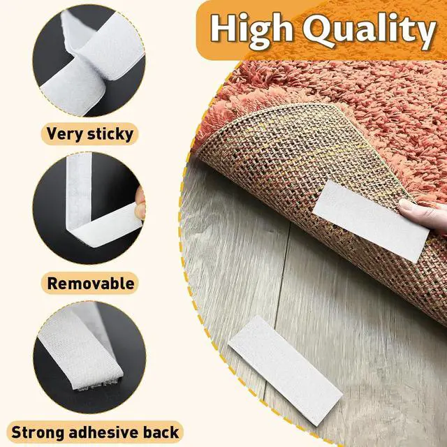 Alt view image 4 of 7 - 32 Ft × 1 Inch Hook and Loop Strips with Adhesive, Nylon, 2 Rolls White