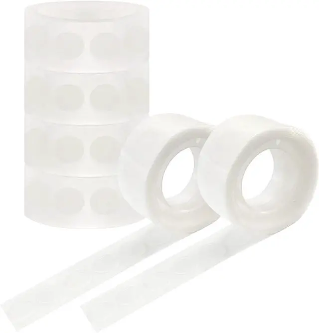 Main image of HANWER 600 PCS Glue Points Double Sided, Clear Adhesive Dots for Craft Decoration, Balloon Glue Removable Point Sticker Tape