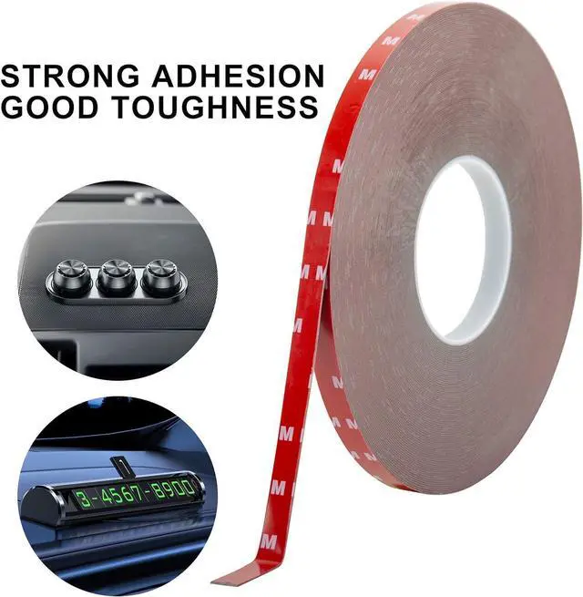 Alt view image 3 of 6 - MYFAMIREA Double Sided Tape 0.39Inch x 108 Feet Heavy Duty Mounting Adhesive Multipurpose Waterproof Foam Tape for LED Strip Lights, Home Office Car Decor